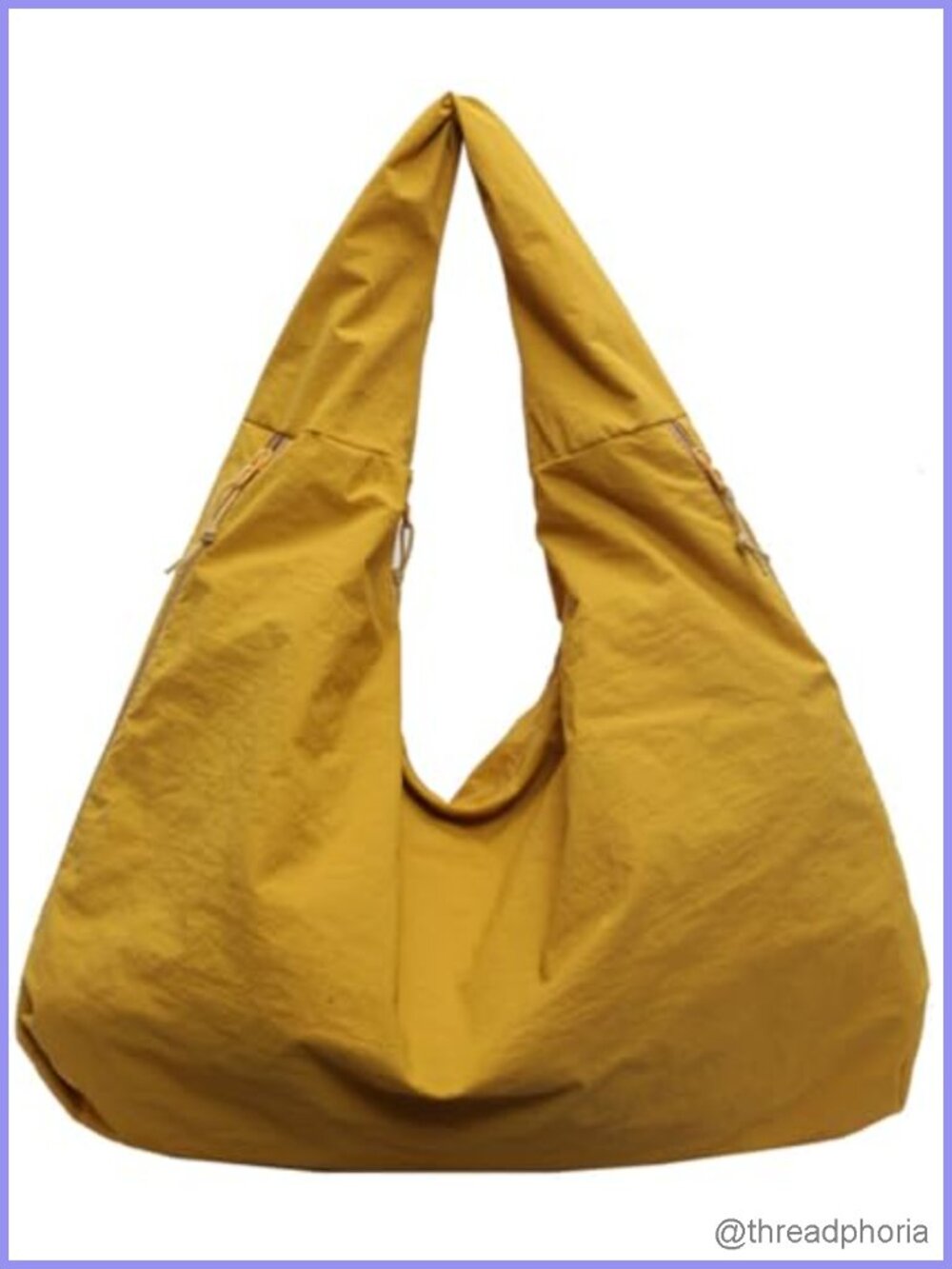 Nylon Slouchy Hobo Tote Bag Multi Pocket Large Travel Shoulder Bag